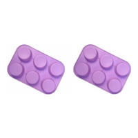 Genérico - Pack X2 Moldes Silicona Moldes Cupcake Molde 6 Cavid Muffin