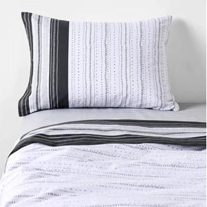 Genérico - Sabanas Cannon 1.5 Plaza 144 Hilos Diseño Ventura Color Blanco