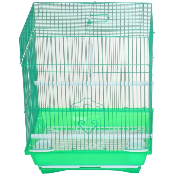 Cage YML A1124MGRN con parte superior plana para periquito pequeño