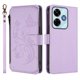 thumbnail image 2 of Funda Cartera Mariposa para [Xiaomi Redmi 13 4G/5G] con Soporte y Cremallera Morado claro, 2 of 6