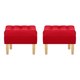thumbnail image 1 of Set Pouf Wood 1c Felpa 05 Rojo, 1 of 5