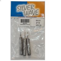 Silver Wave - Plomo De Pesca Forma Misil #3 21Grs 3Unidades