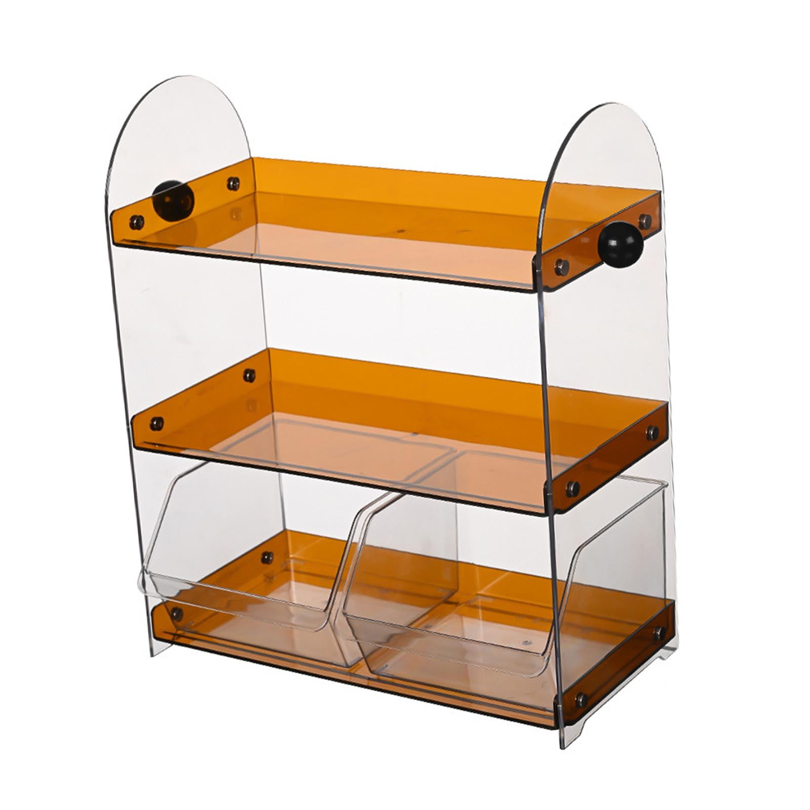 Magideal - Estante Organizador De Encimera Para Tazas De Café, Moderno Estante De Exhibición De 3 Niveles, Organizador De Estación De Café Para Baño, Maquillaje, Marrón