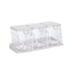 thumbnail image 4 of Caja Transparente Para Condimentos Contenedor De Almacenamiento Cruet 3 Compartimentos Cocina Especias Ollas Albaricoque, 4 of 5