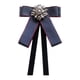 thumbnail image 1 of Broche De Cinta De Pajarita Para Mujeres Corbalo Para Traje Accesorios De Ropa De Blusa Azul Marino, 1 of 5