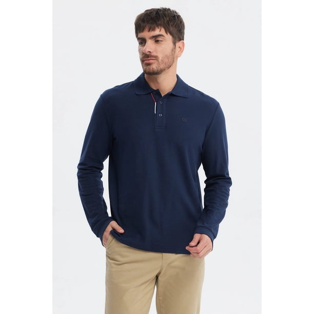 Polera Hombre Print Silicona Azul Marino