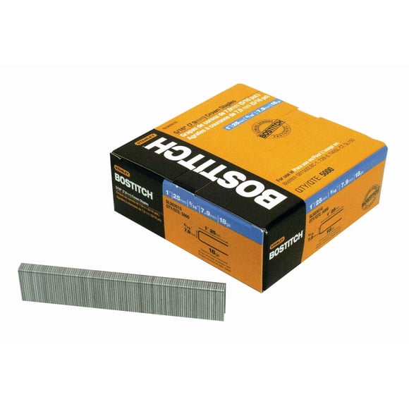 Corona BOSTITCH de 18 GA, 1 x 5/16 pulgadas (8 x 40 mm), paquete de 5000