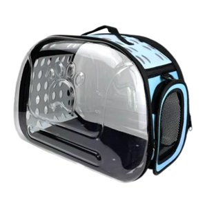 Magideal - Jaula Transportadora Para Perros Y Gatos, Bolsa De Transporte Portátil Y Transpirable Para Perros Pequeños, Bolsa Para Mascotas Para Cachorros, Perros Azul