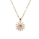 thumbnail image 1 of Collar Flor Girasol Cristales Zirconia Galvanizado Oro 14k, 1 of 4