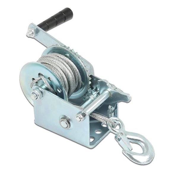 Cabrestante manual findmall 272 kg, cable de acero de 8 m y engranaje