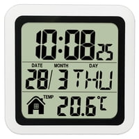 Xusx111 - Reloj De Pared De Ducha De Baño Digital, Reloj Impermeable De Interior Con Succión, Opción Flexible Para Colgar O De Pie, Reloj De Pantalla Lcd Pequeña De Cocina Silenciosa Moderna (Blanco)