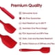 thumbnail image 3 of Juego de 4 espátulas de silicona premium resistentes al calor de 600 °F, diseño sin costuras, goma antiadherente con utensilios para cocinar y hornear., 3 of 8