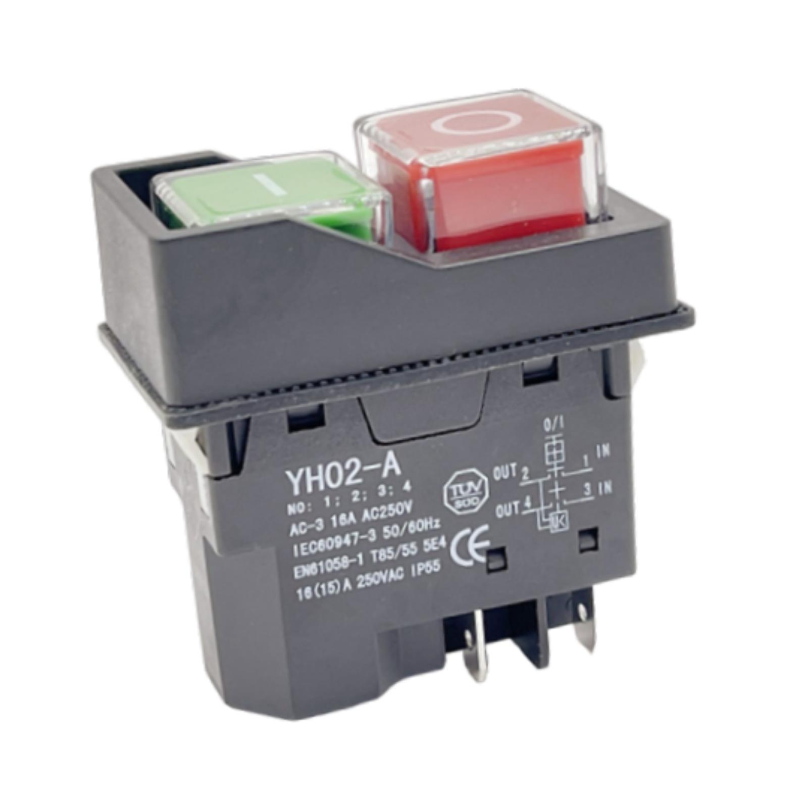 Ioensy - Interruptor Electromagnético Multiusos Práctico Para Piezas De Equipos Eléctricos De 4 Pines