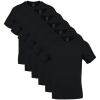 Camiseta Gildan Crew Para Hombre G1100 Negra Talla M (Paquete De 6)