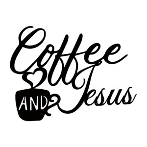 Bothyi - Letrero De Café De Metal, Esculturas De Pared, Colgante De Pared Para El Hogar, Letrero De Arte, Café, Jesús