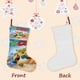 thumbnail image 3 of Agente Especial Oso Tema: Calcetines de Navidad, fino lino blanco para colgar en escaleras y chimenea, decoración navideña para el hogar, regalo de Navidad. 45cm × 32cm, 3 of 5