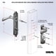 thumbnail image 3 of Tirador de puerta Storm Ideal Security 1216 con cerradura para 2,5 a 4 cm, 3 of 7
