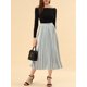 thumbnail image 5 of Falda de fiesta plisada midi con cintura elástica metálica para mujer NOMADIC NOOK S tono plateado, 5 of 7