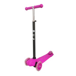 Scooter Monopatin 3 Ruedas Luces Barra Ajustable 86Cm Rosa Bex