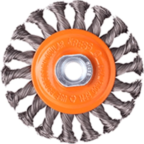 Grata Circular Acero Templazo Trenzado 4'' - Calibre 0.5 Mm - Toma M14 - Hela