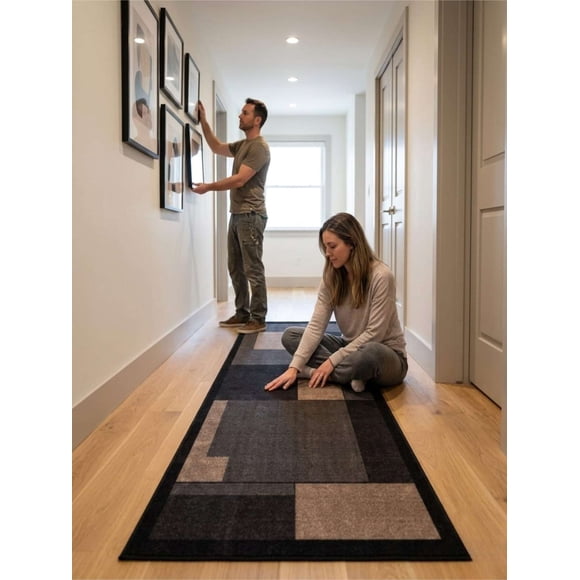 Alfombra De Pasillo Antideslizante 60x180 Suave Lavable