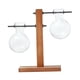 thumbnail image 1 of Macetero De Cristal Transparente Para Escritorio, Florero Con Soporte Retro De Madera Maciza, Estilo 3, 1 of 5