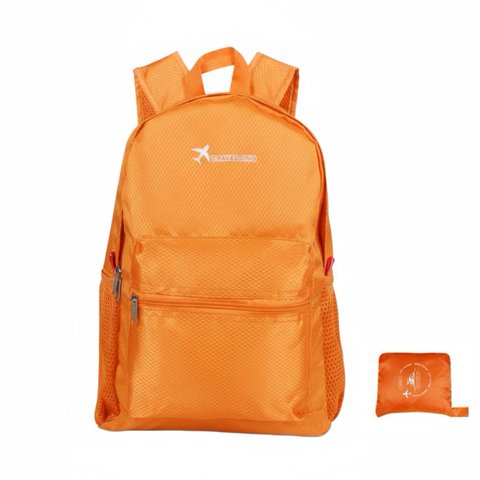 Unbrand - Large Capacity Foldable Backpack For Travel, 25L Lightweight Hiking Daypack With Multiple Compartments, Water Bottle Pockets, Compact Carry-On Bag, 1 Count