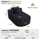 thumbnail image 2 of 67.5''Chaise Lounge Chair 46'' Wide Seat Indoor Corduroy Oversized Sleeper Sofa for Living Room Deep Seat Lounge and Two Soft Pillows Convertible Boneless Sofa Bed, Black,No Assembly Required, 2 of 3