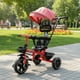 thumbnail image 2 of Triciclo Coche Infantil 5 En 1 Toldo Mango Direccional Rojo, 2 of 4