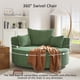 thumbnail image 3 of 360° Swivel Chair Accent Barrel Chair Swivel Round Sofa Chair with 3 Removable Pillows for Living Room, Bedroom, Office and Hotel, Green, 3 of 3