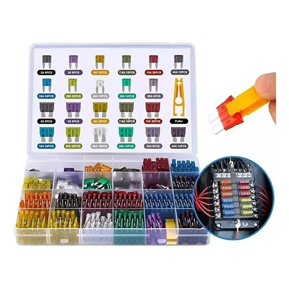 Kit Fusibles Para Autos Caja De Fusibles 300 Pcs Automotriz