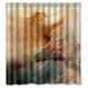 thumbnail image 1 of Cortina de ducha de anime con diseño de chica luchadora, juego de cortinas de baño con ganchos, tamaño 66 x 72 pulgadas, 1 of 3