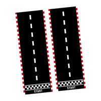 Magideal - 2 Piezas De Alfombra De Pista De Carreras Negra, Versátil, Para Fiestas De Cumpleaños, De Poliéster, Para Decoración De Fiestas De Carreras De Coches