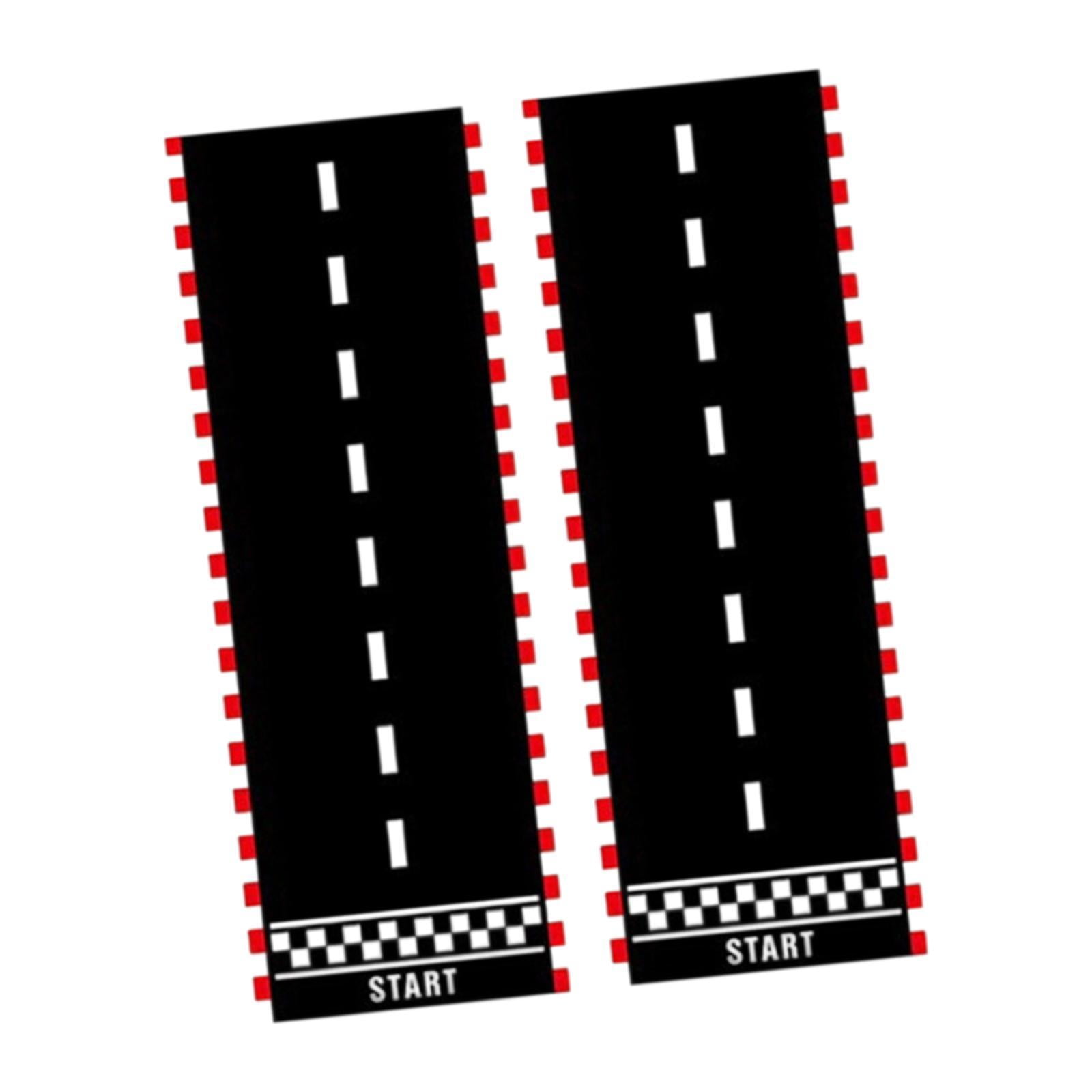 Magideal - 2 Piezas De Alfombra De Pista De Carreras Negra, Versátil, Para Fiestas De Cumpleaños, De Poliéster, Para Decoración De Fiestas De Carreras De Coches