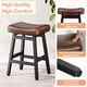 thumbnail image 3 of Taburetes de bar Raynesys, altura de mostrador, juego de 2 con asiento de cuero, 3 of 9