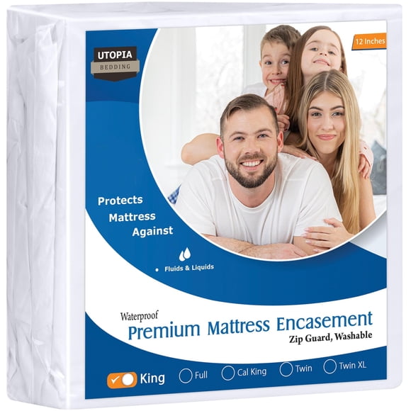 Funda de colchón Utopia Bedding impermeable para chinches, tamaño king