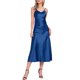 thumbnail image 1 of Vestido de satén con tirantes finos y escote en V elegante maxi de CURVOSPORT para mujer M Azul Real, 1 of 6