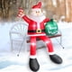 thumbnail image 1 of Decoración navideña inflable de Papá Noel sentado de 8 pies con LED, 1 of 7