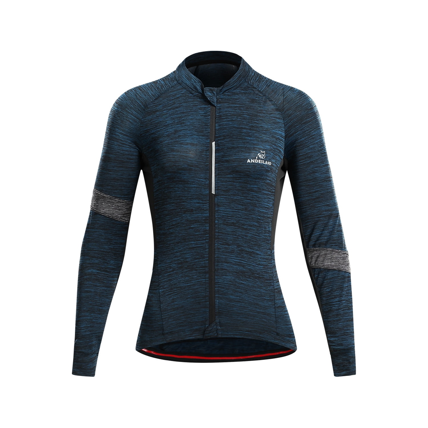 Andesland - Polera Tricota Jaspeada Manga Larga Cierre Completo Mujer