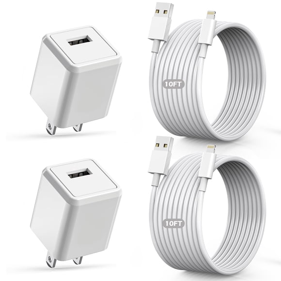 Cargador iPhone DelTucci 3 m Pack de 2, certificado MFi