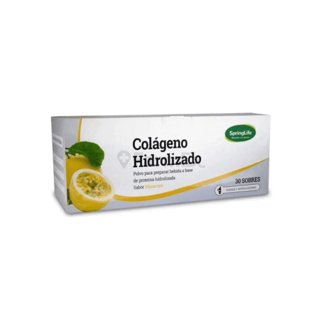 Springlife - Colageno Hidrolizado Sabor Maracuya 30 Sobres