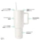thumbnail image 2 of Vaso Simple Modern Trek de 1,2 litros con asa y tapa con pajita, color crema, 2 of 9