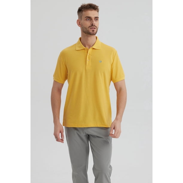 Polera Hombre Pique Básica Lisa Naranjo - V
