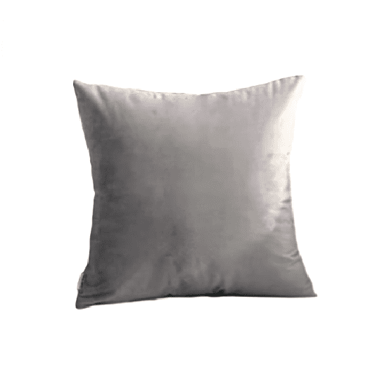 Genérico - Funda Para Cojín Velvet Terciopelo Liso En Variedad De Colores - Gris