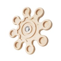 Magideal - Juguete Molar De Chinchilla, Pequeño, Jaula Giratoria De Madera Para Limpieza De Dientes, Accesorios, Juguete De Masticación De Chinchilla Copo De Nieve