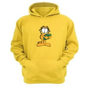 Genérico - Polerón Canguro Garfield Amarillo Talla Xs Unisex