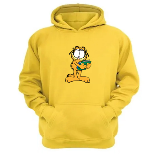 Genérico - Polerón Canguro Garfield Amarillo Talla M Unisex