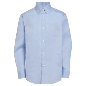 Camisa Oxford Tommy Hilfiger Para Niños, Manga Larga, Azul, Talla 20