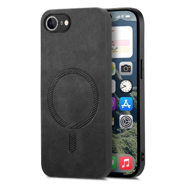 Magnetic Slim Case for iPhone 16e with Camera Guard & Anti-Scratch Back Black