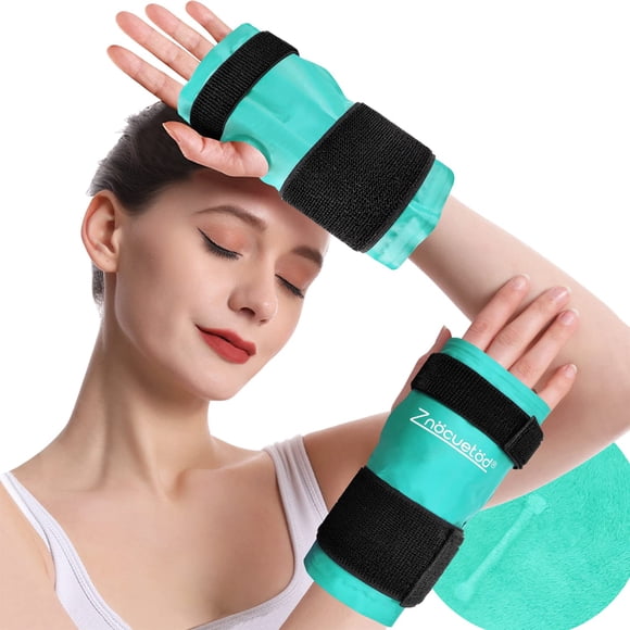 Ice Pack Wrap Wrist Hand, paquete de 2 paquetes de gel para terapia de frío y calor